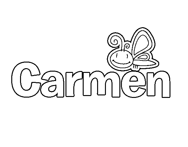 Dibujo de Carmen para Colorear