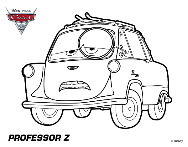 Cars 2 Professor Z Printable Coloring Page | Images and Photos finder