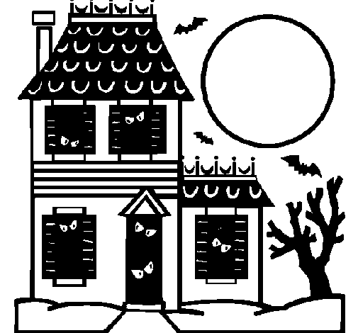 Dibujo de Casa del terror para Colorear