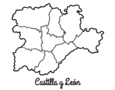 Dibujo de Castilla y León para colorear