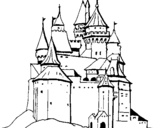 Dibujo de Castillo medieval para colorear