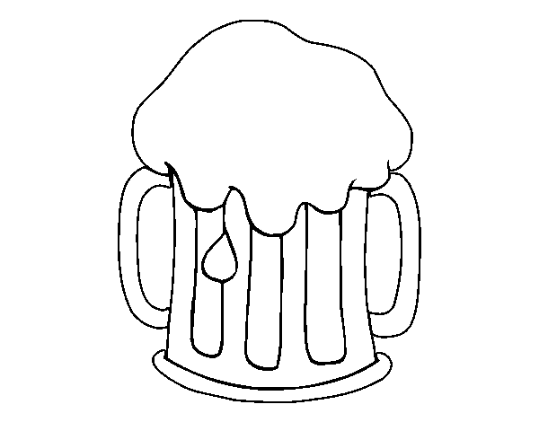 Dibujo de Cerveza fría para Colorear