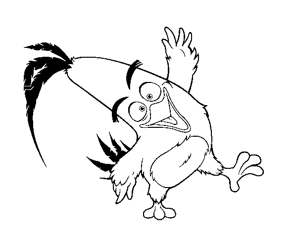 Dibujo de Chuck de Angry Birds para Colorear