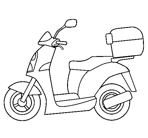 Dibujo de Ciclomotor para Colorear