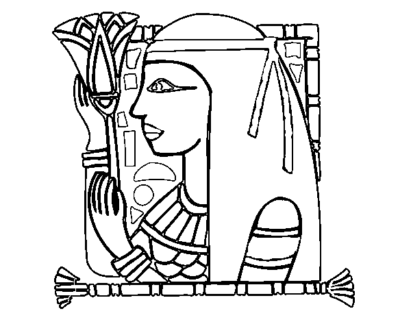 Dibujo de Cleopatra para Colorear