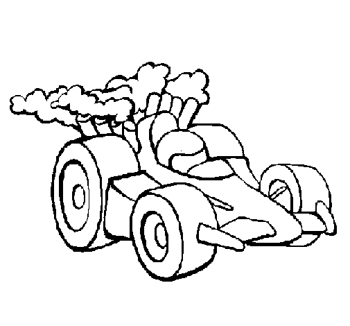Dibujo de Coche de Fórmula 1 para Colorear