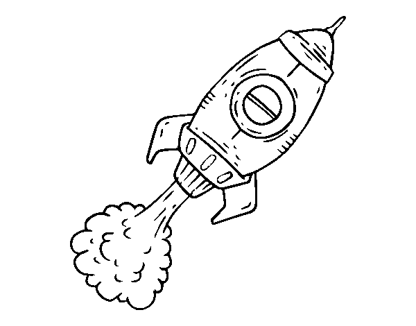 Dibujo de Cohete a propulsión para Colorear