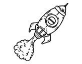 Dibujo de Cohete a propulsión para colorear