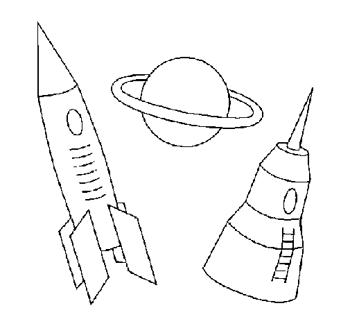 Dibujo de Cohete para Colorear