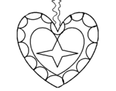 Dibujo de Colgante corazon para colorear