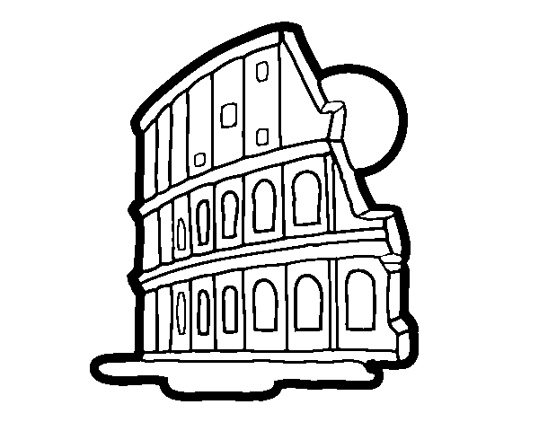 Dibujo de Coliseo de Roma para Colorear