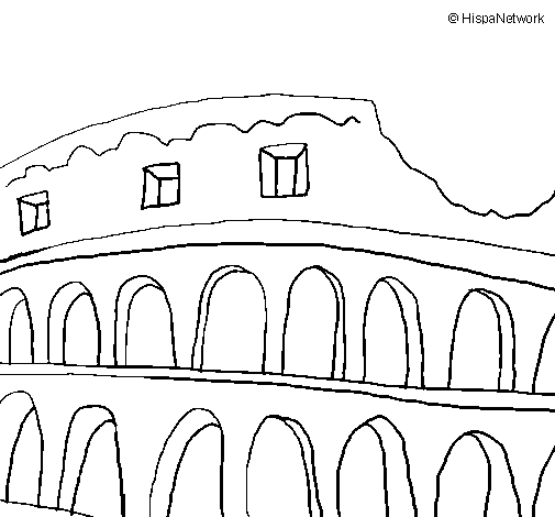 Dibujo de Coliseo para Colorear