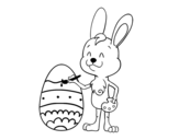 Dibujo de Colorear huevo de Pascua para colorear