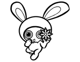 Dibujo de Conejo ninja para colorear