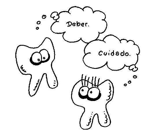 Dibujo de Conversación de dientes para Colorear