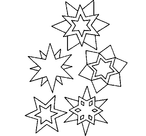 Dibujo de Copos de nieve 1 para Colorear
