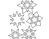 Dibujo de Copos de nieve 1 para colorear