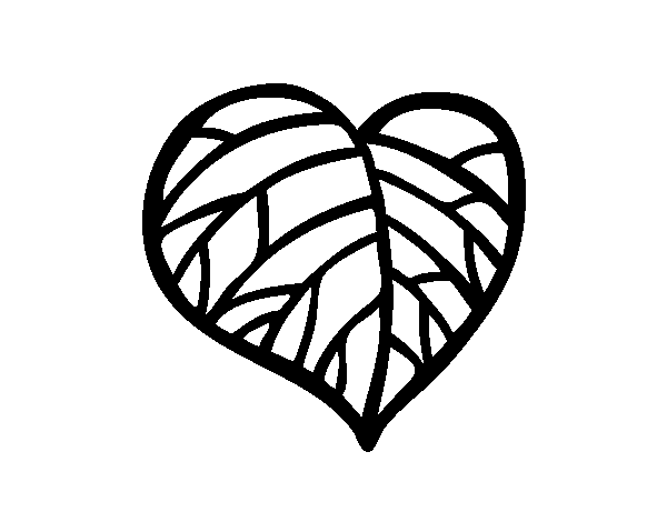 Dibujo de Corazón Ecológico para Colorear