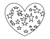 Dibujo de Corazón estrellado para colorear