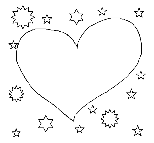 Dibujo de Corazón VI para Colorear
