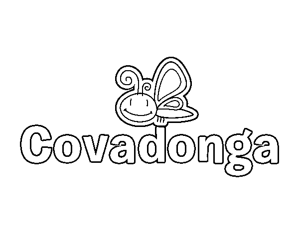Dibujo de Covadonga para Colorear