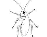 Dibujo de Cucaracha grande para colorear