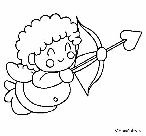 Dibujo de Cupido 1 para Colorear