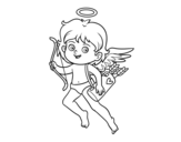 Dibujo de Cupido con su arco mágico