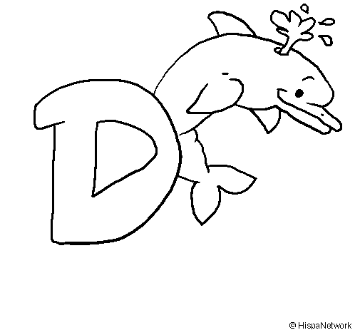 Dibujo de Delfín 1 para Colorear