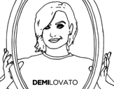 Dibujo de Demi Lovato estrella del POP para colorear
