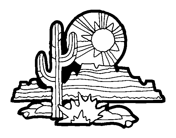 Dibujo de Desierto de Colorado para Colorear
