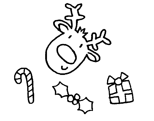 Dibujo de Dibujitos navideños para Colorear