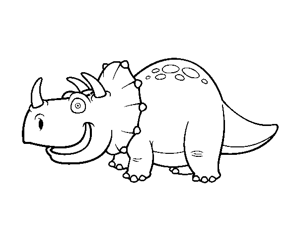 Dibujo de Dino Triceratops para Colorear