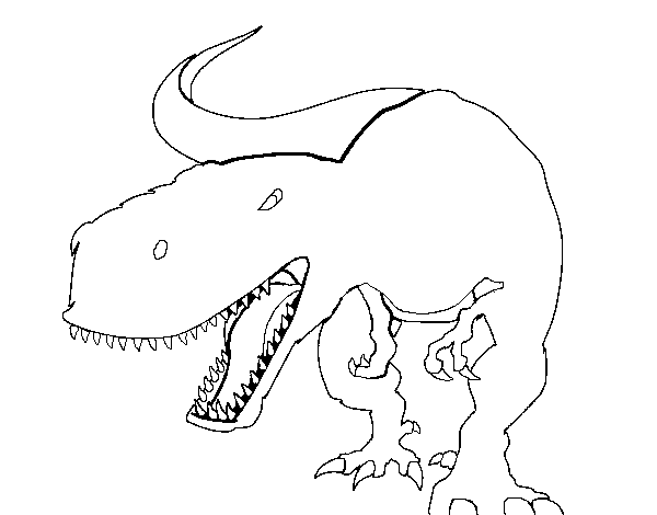 Dibujo de Dinosaurio enfadado para Colorear