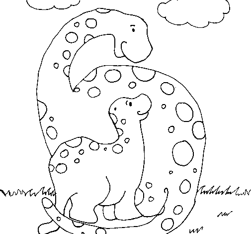 Dibujo de Dinosaurios para Colorear 