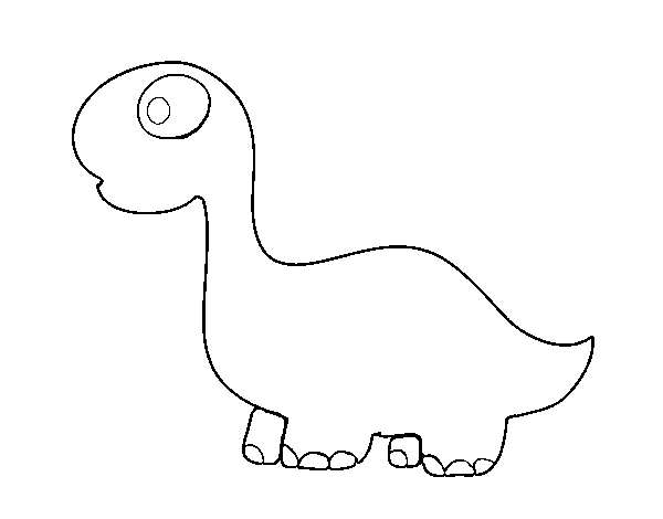 Dibujo de Diplodocus bebé para Colorear
