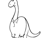 Dibujo de Diplodocus con camisa para colorear