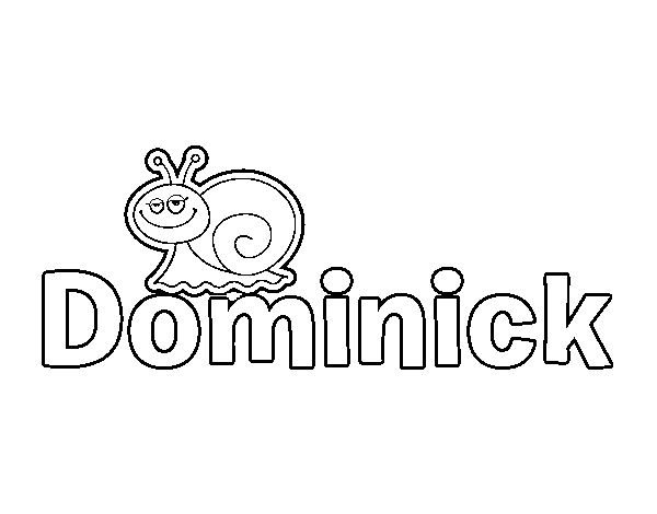 Dibujo de Dominick para Colorear