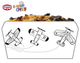 Dibujo de Dr Oetker Junior Chef Molde aviones para colorear