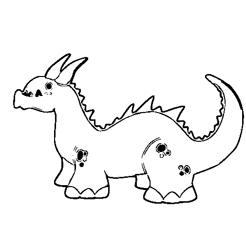 Dibujo de Dragón bebé para Colorear