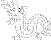 Dibujo de Dragón escupiendo fuego II para colorear