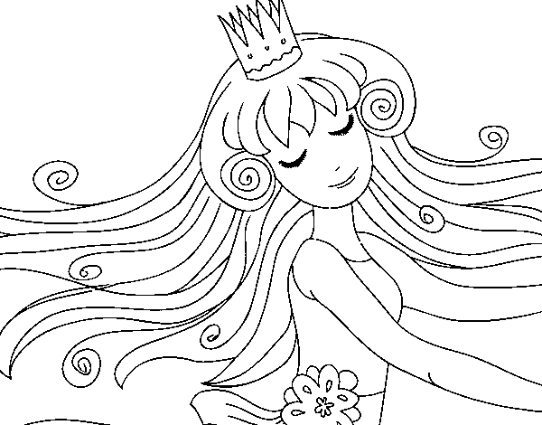 Dibujo de Dulce princesa para Colorear