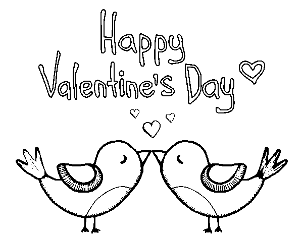 Dibujo De El Día De San Valentín Para Colorear Dibujosnet
