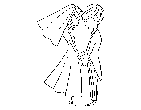 Dibujo de El Marido y la Mujer para Colorear