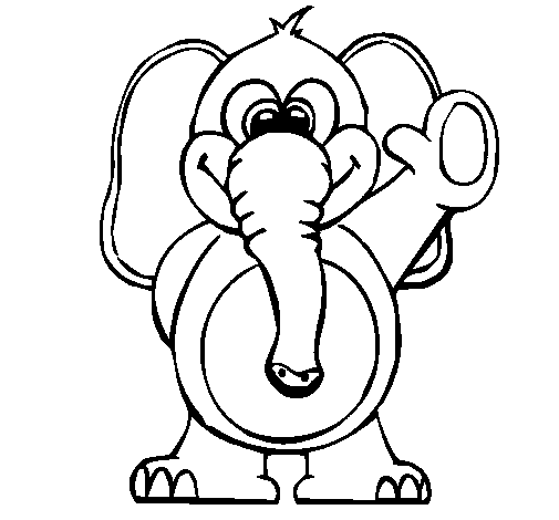 Dibujo de Elefante 2 para Colorear