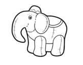 Dibujo de Elefante de trapo para colorear