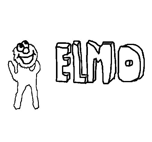 Dibujo de Elmo 1 para Colorear