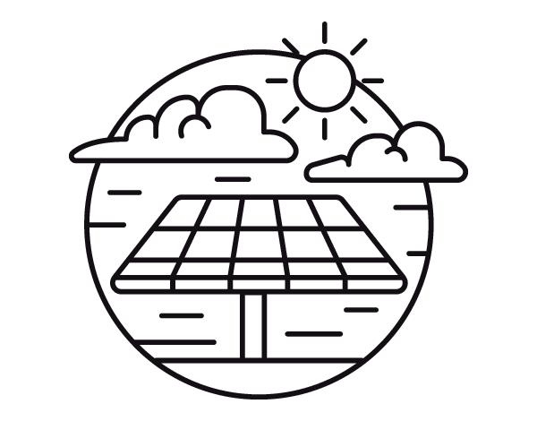 Dibujo de Energía solar para Colorear 
