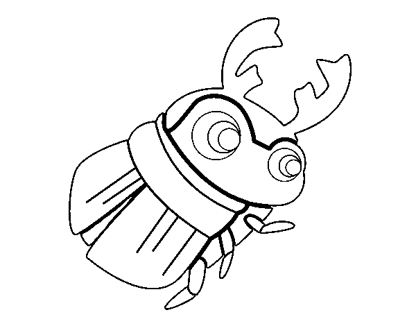 Dibujo de Escarabajo pelotero para Colorear