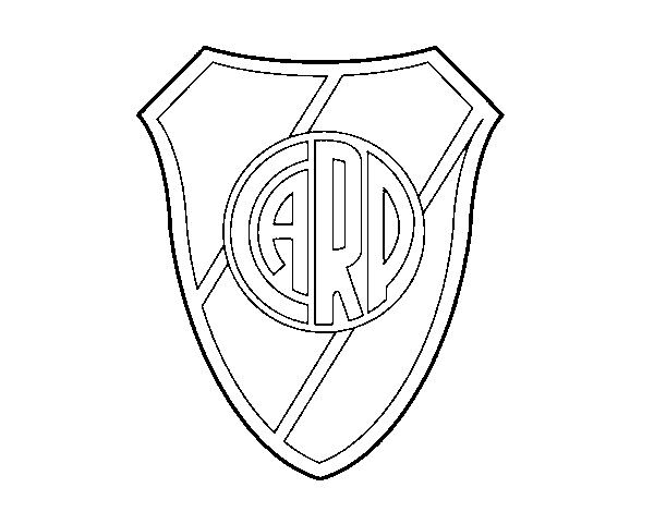 Dibujo de Escudo Atlético River Plate para Colorear